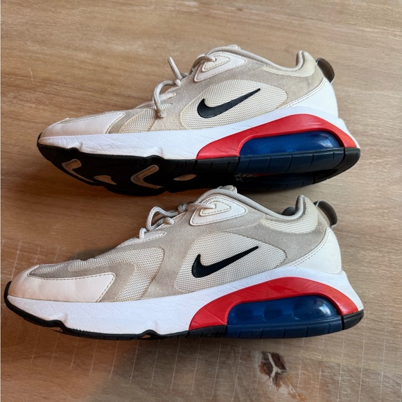 Nike Air 200 Cream Sneakers with Black and Red Accents - Picture 2 of 10